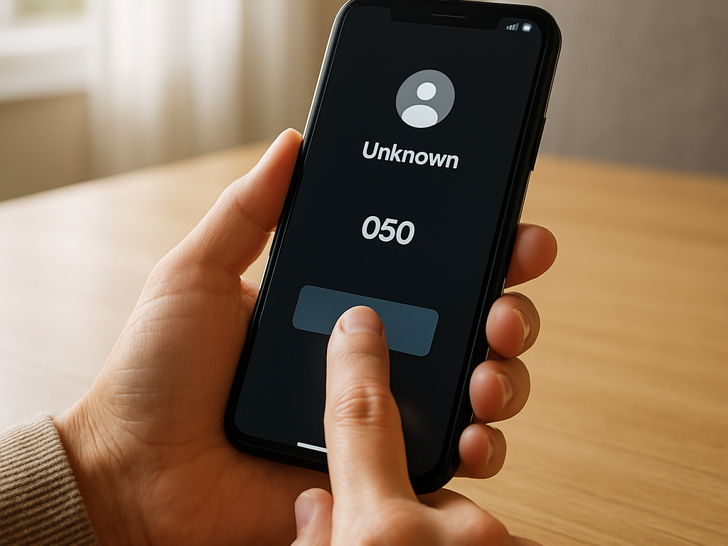 整った机でスマホと固定電話を並べ、重要連絡を逃さぬ管理体制を表す