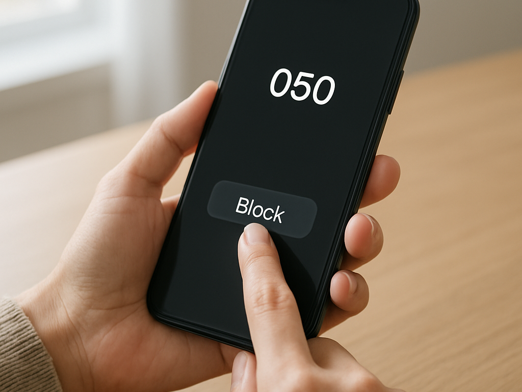 スマホと固定電話を見比べ、着信の発信元を慎重に見極める手元と視線